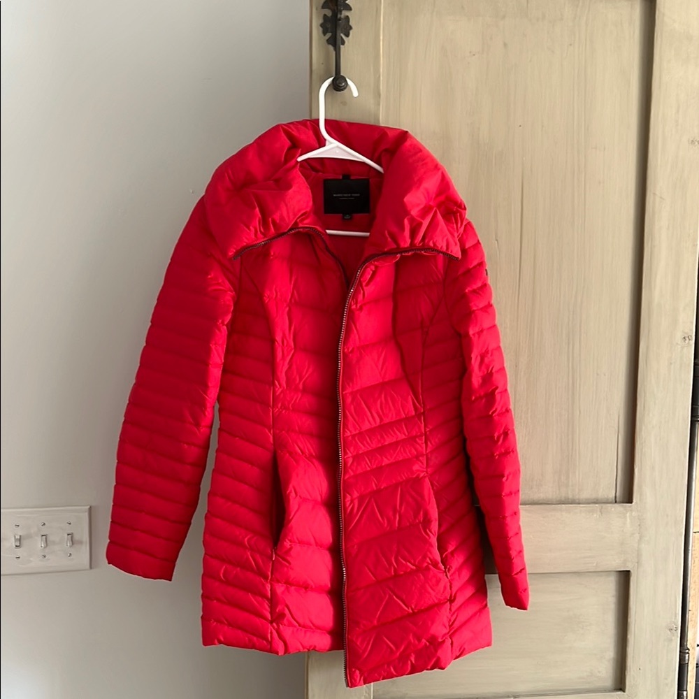 Women's Red Quilted Jacket Marc New York